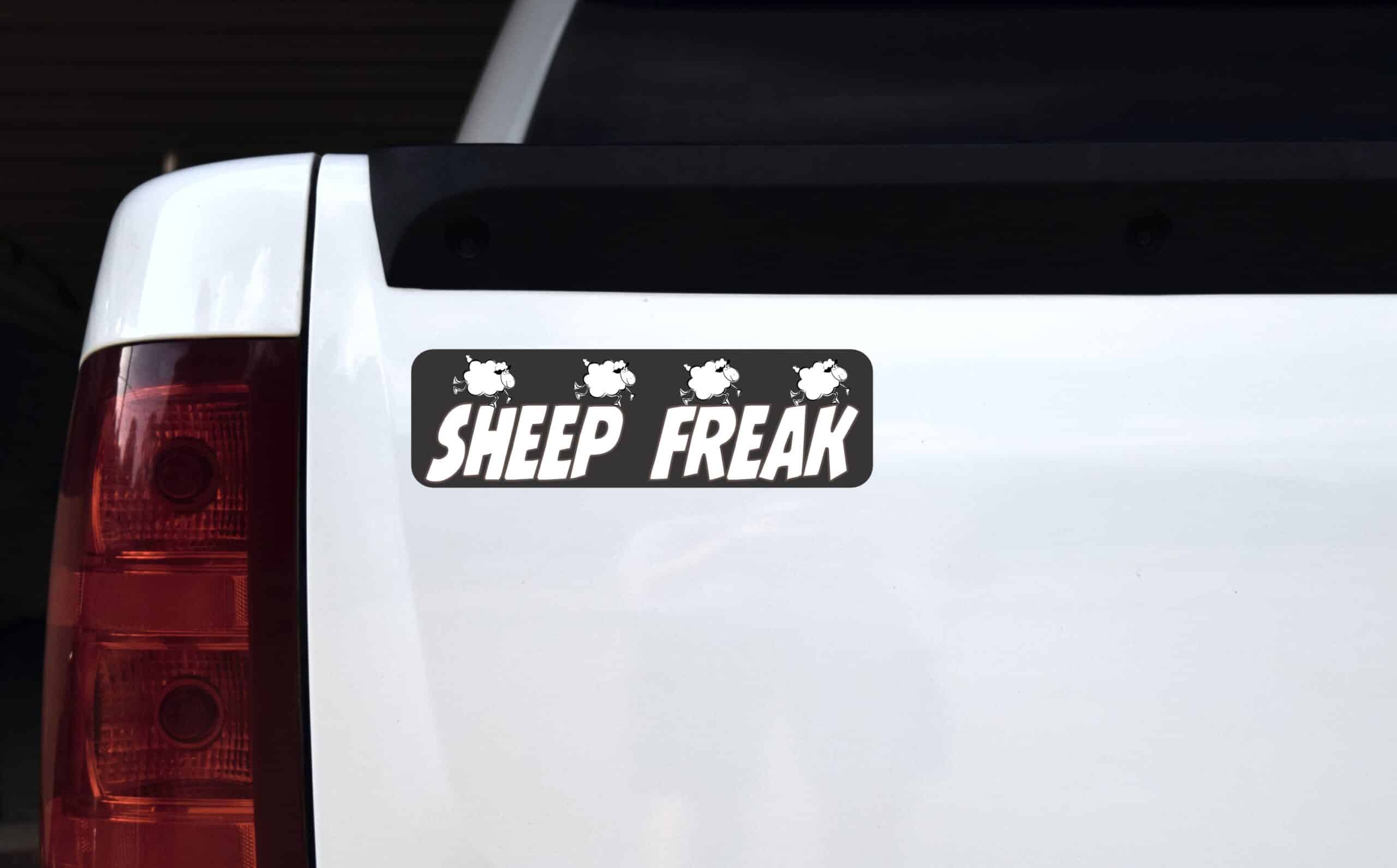 10in x 3in Sheep Freak Bumper Sticker
