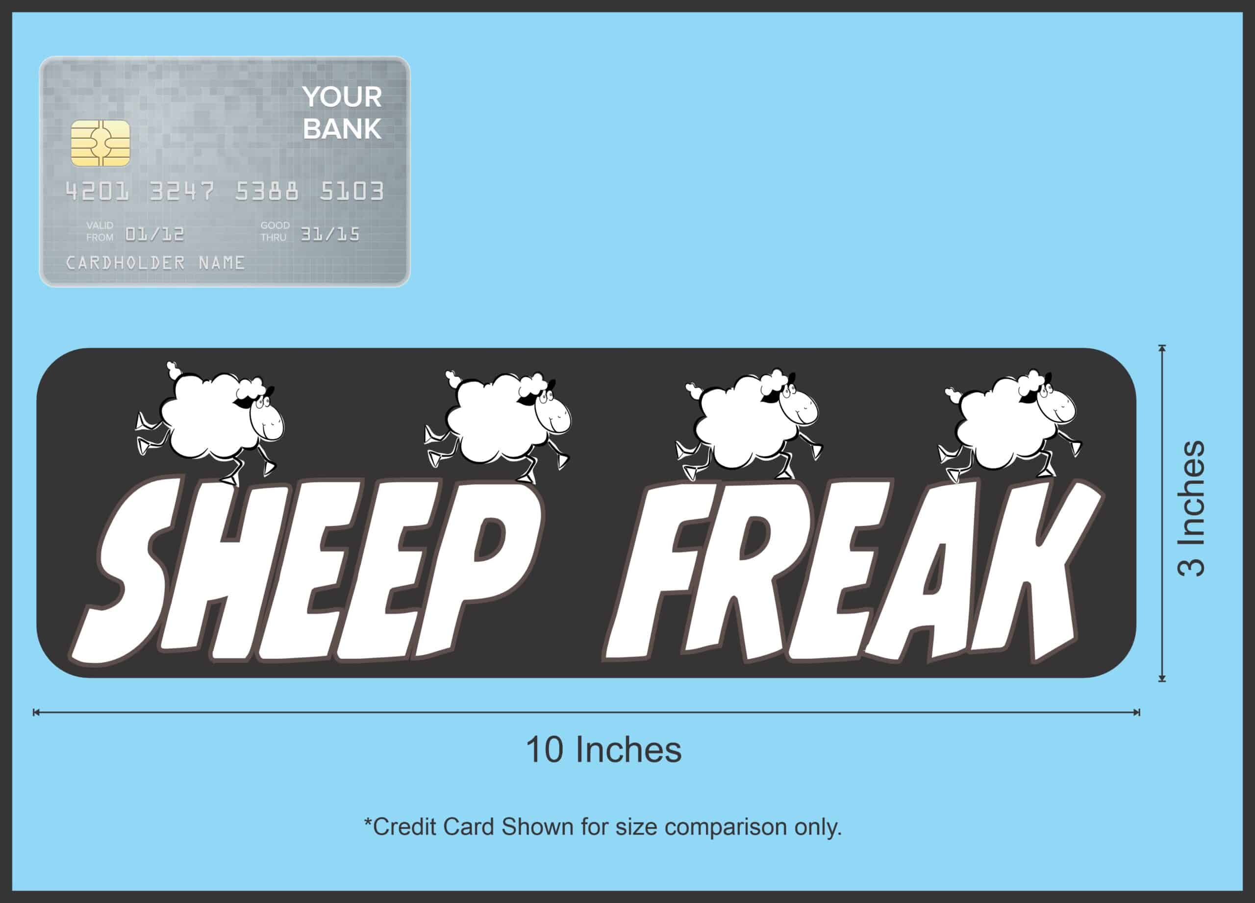 10in x 3in Sheep Freak Bumper Sticker