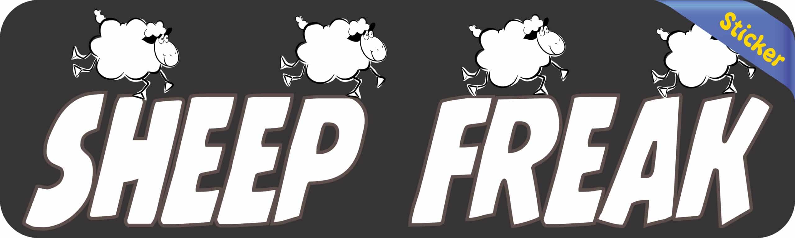 10in x 3in Sheep Freak Bumper Sticker