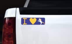 10in x 3in I Love Unicorns Heart Stickers Vinyl Bumper Sticker Decal