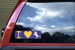 10in x 3in I Love Unicorns Heart Stickers Vinyl Bumper Sticker Decal
