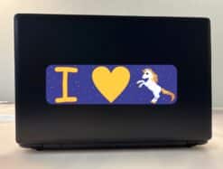 10in x 3in I Love Unicorns Heart Stickers Vinyl Bumper Sticker Decal