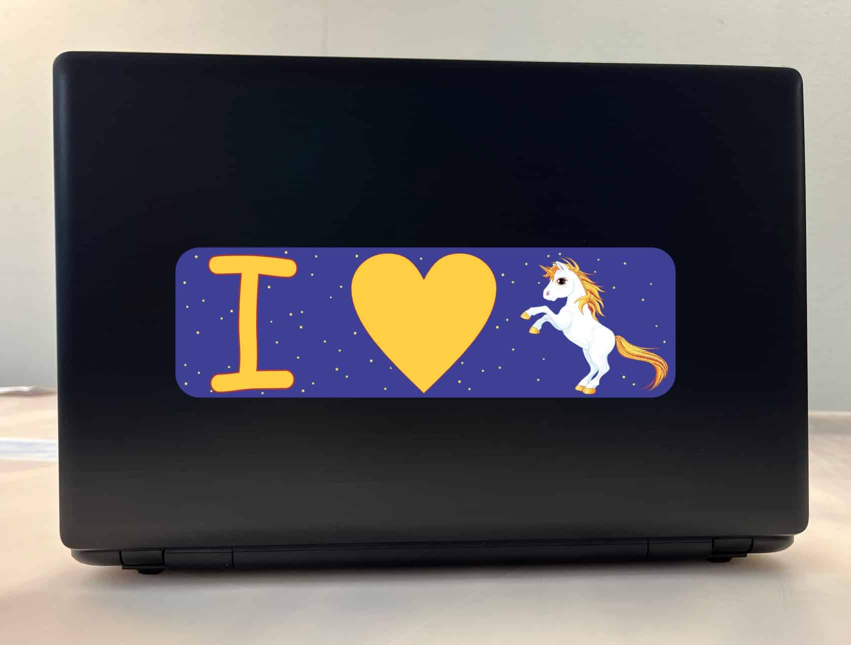10in x 3in I Love Unicorns Heart Stickers Vinyl Bumper Sticker Decal