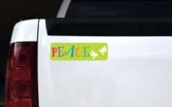 10in x 3in Doves Peace Bumper Sticker