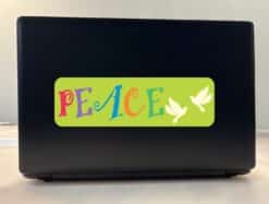 10in x 3in Doves Peace Bumper Sticker