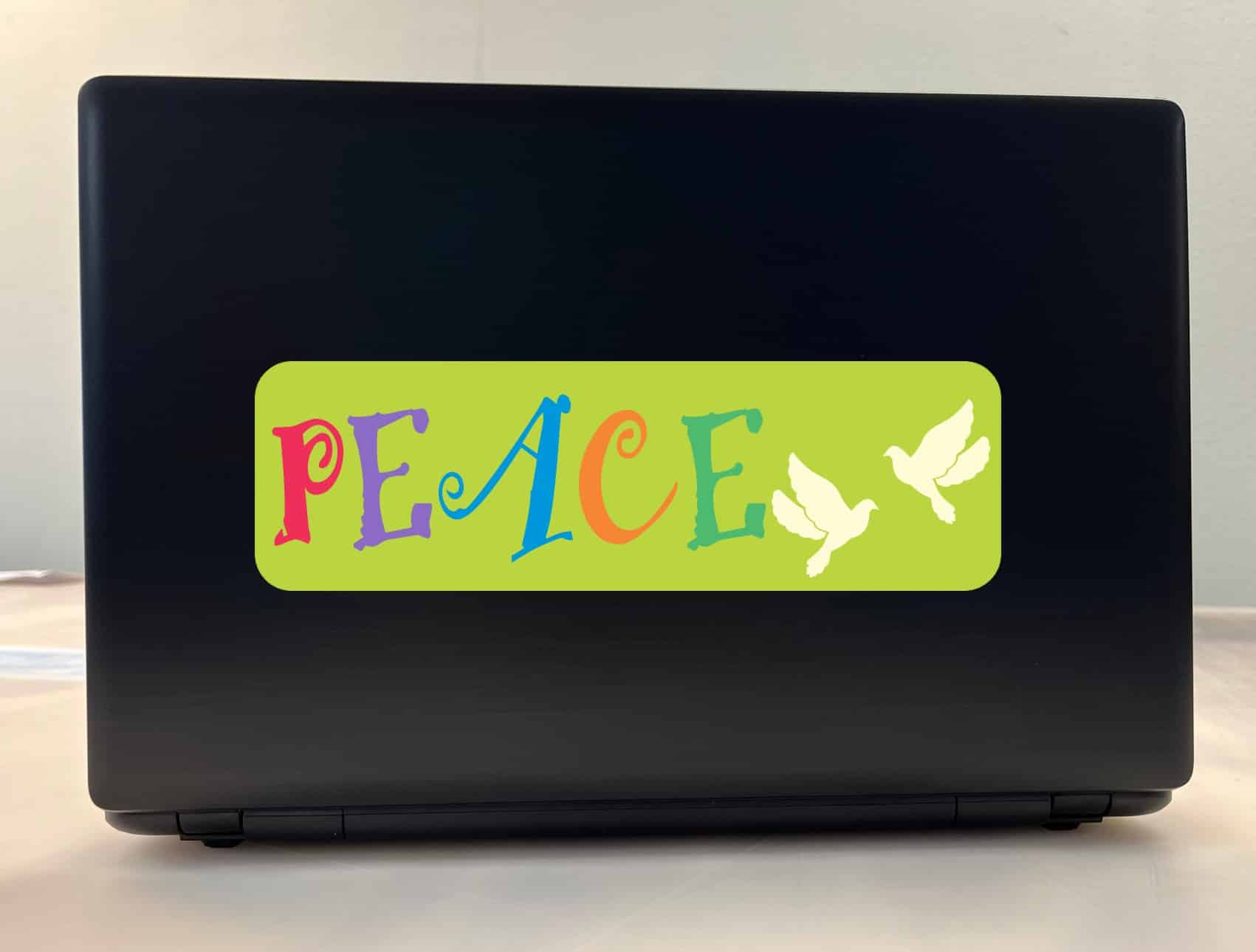 10in x 3in Doves Peace Bumper Sticker
