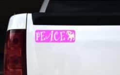 10in x 3in Peace Lamb Sheep Vinyl Vehicle Bumper Sticker Car Dec