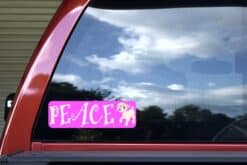 10in x 3in Peace Lamb Sheep Vinyl Vehicle Bumper Sticker Car Dec
