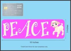 10in x 3in Peace Lamb Sheep Vinyl Vehicle Bumper Magnet Car Window Magnets