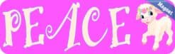 10in x 3in Peace Lamb Sheep Vinyl Vehicle Bumper Magnet Car Window Magnets