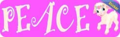 10in x 3in Peace Lamb Sheep Vinyl Vehicle Bumper Sticker Car Dec