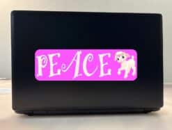 10in x 3in Peace Lamb Sheep Vinyl Vehicle Bumper Sticker Car Dec