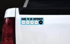 10in x 3in Dare To Be Different Lamb Sheep Vinyl Vehicle Bumper Sticker Car Decal Window Stickers Decals
