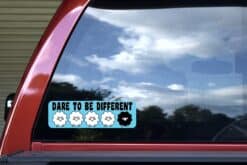 10in x 3in Dare To Be Different Lamb Sheep Vinyl Vehicle Bumper Sticker Car Decal Window Stickers Decals