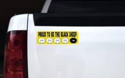 10in x 3in Proud To Be The Black Sheep Bumper Sticker