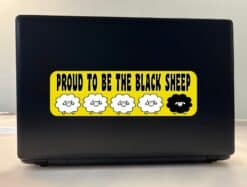 10in x 3in Proud To Be The Black Sheep Bumper Sticker
