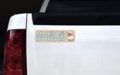 10in x 3in God Loves Ewe Bumper Sticker