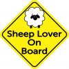 Sheep Lover On Board Sticker