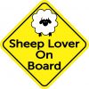 Sheep Lover On Board Sticker