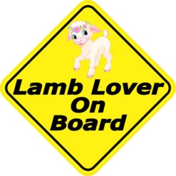 Lamb Lover On Board Sticker