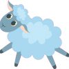 Baby Blue Sheep Stickers