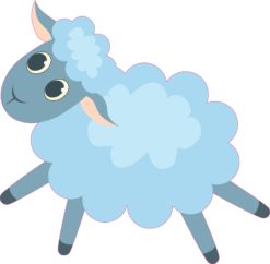 Baby Blue Sheep Stickers