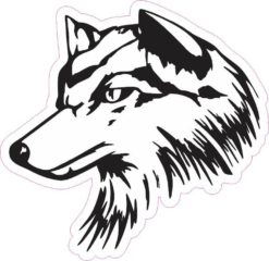 Black Wolf Car Decals