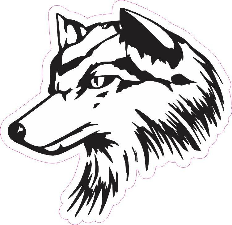 Black Wolf Car Decals