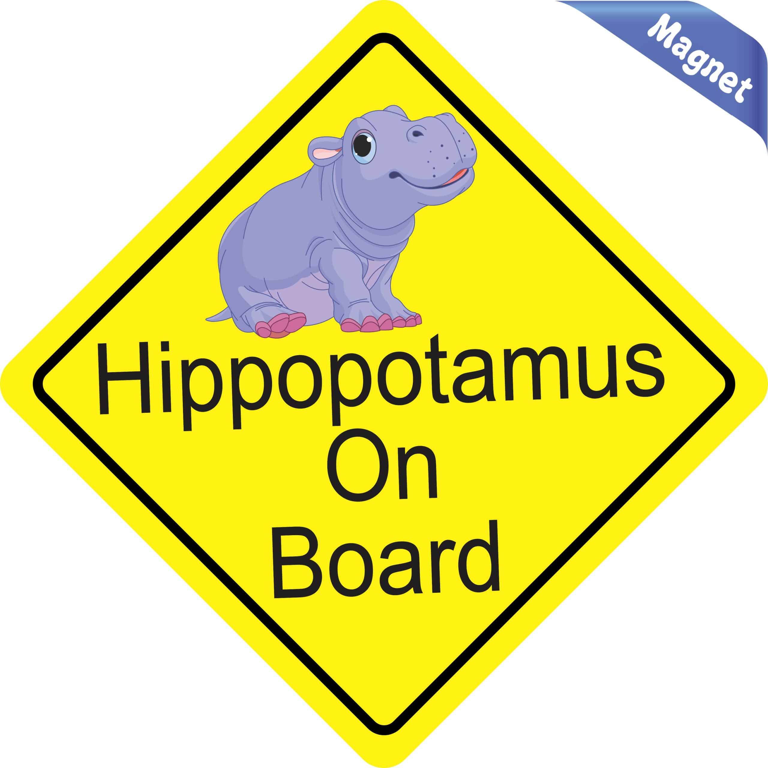 Hippopotamus on Board Magnet