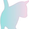 Pink Blue Cat Car Decals