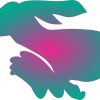 Fade Pink Blue Rabbit Car Decals