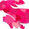 Running Pink Rabbit Car Decals