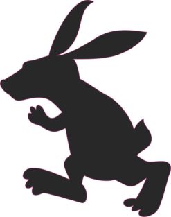 Black Grumpy Rabbit Car Decals