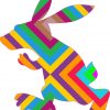 Striped Grumpy Rabbit Car Decals