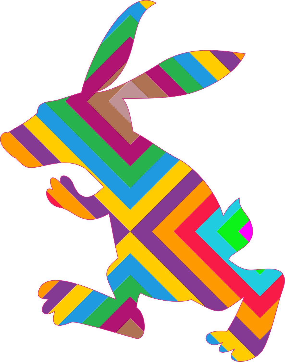 Striped Grumpy Rabbit Car Decals