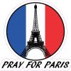 Pray for Paris die cut bumper decal