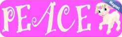 10in x 3in Peace Lamb Sheep Vinyl Vehicle Bumper Magnet Car  Window Magnets