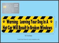 10in x 3in Warning Leaving Your Dog Stickers Bumper Sticker Decal Car Decals