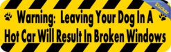 10in x 3in Warning Leaving Your Dog Stickers Bumper Sticker Decal Car Decals