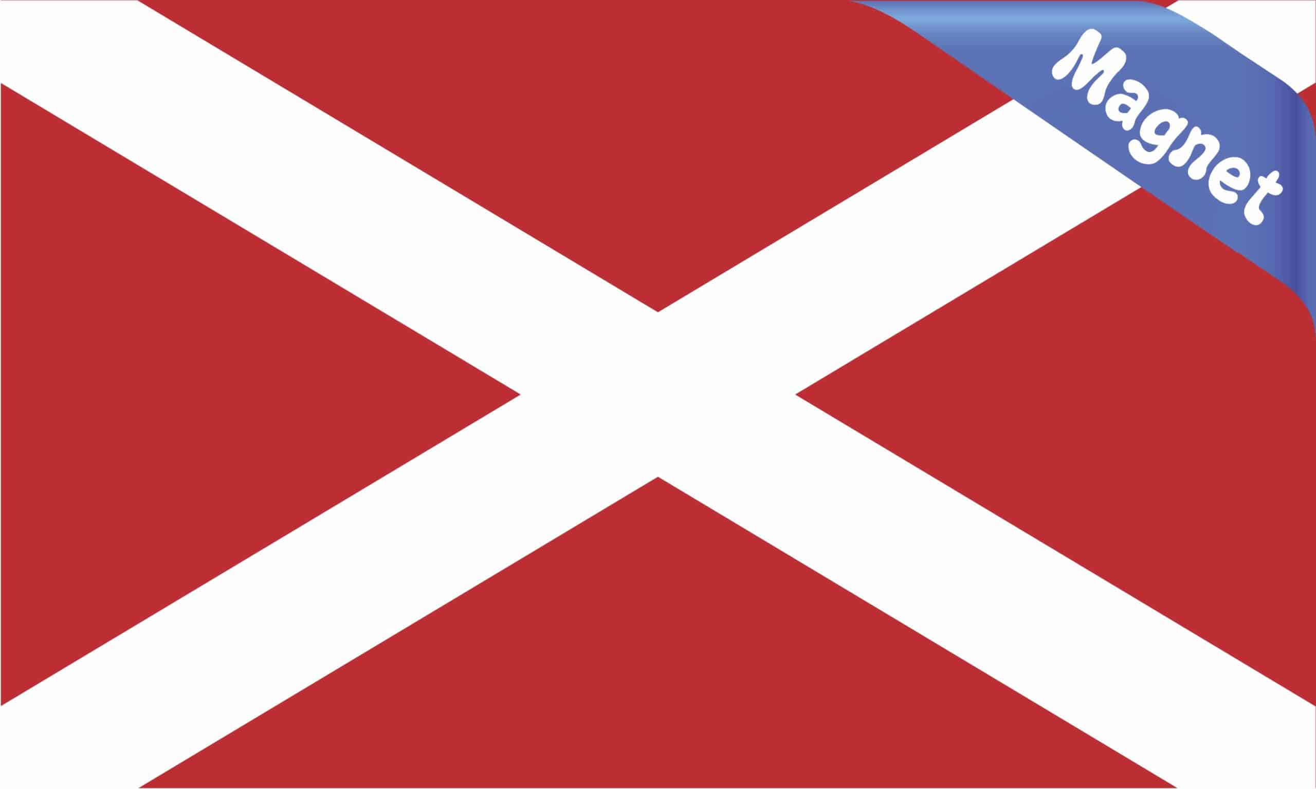 5in x 3in inverted Alabama Flag State Magnet Vehicle Magnets - Image 4