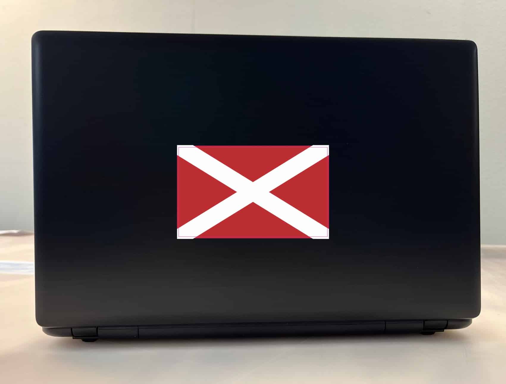 5in x 3in inverted Alabama Flag State Sticker Bumper Stickers - - Image 3