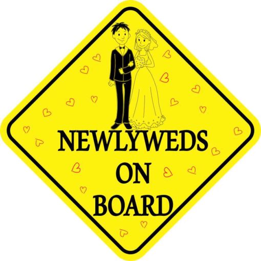 Newlyweds On Board Magnet