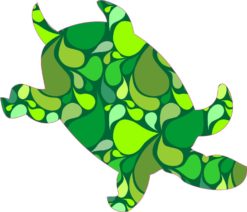 Green Paisley Sea Turtle Stickers
