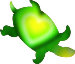 Green Fade Sea Turtle Stickers