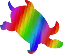 Rainbow Sea Turtle Stickers