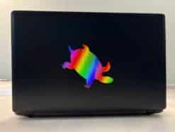 5in x 4.25in Rainbow Sea Turtle Stickers Tortoise Sticker -