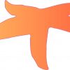 Orange Starfish Stickers