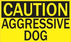 caution aggressive dog