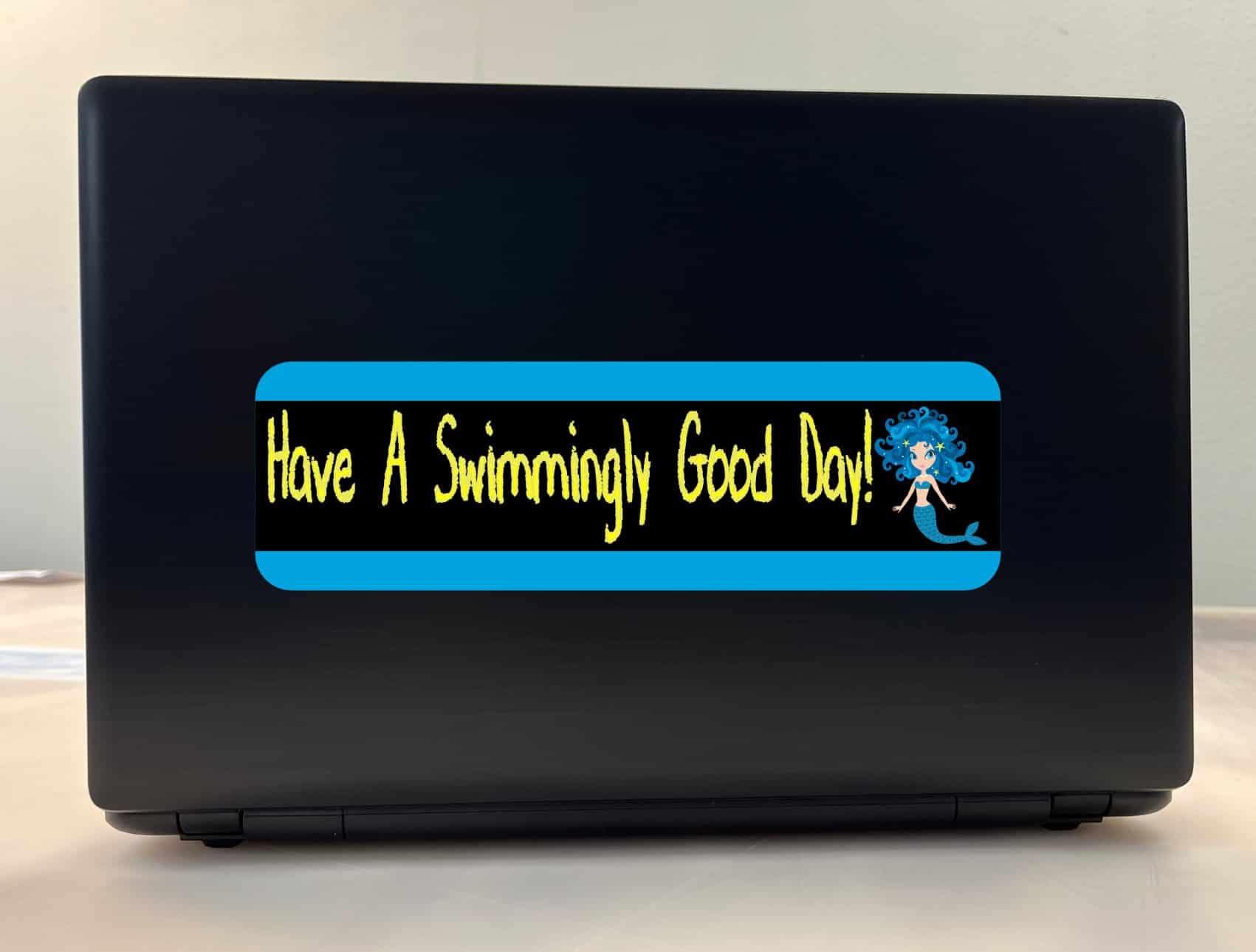10in x 3in Have A Swimmingly Good Day Mermaid Bumper Sticker Dec