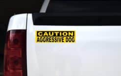 10in x 3in Caution Aggressive Dog Bumper Magnet